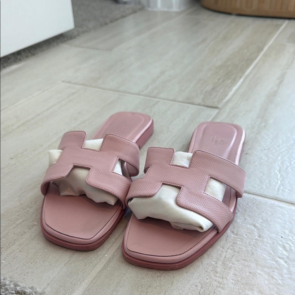 Pink Hermes Sandal
